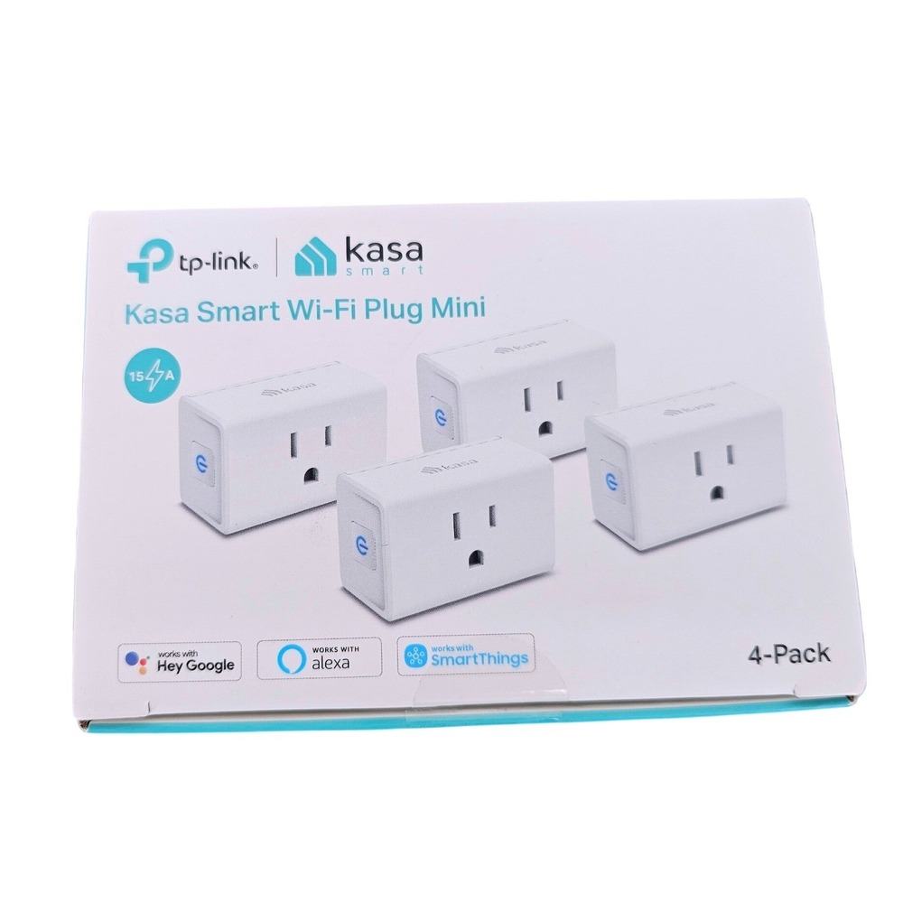 TP-Link Kasa Smart Wi-Fi Plug Mini 4-Pack EP10P4 White 15A Alexa Google Home